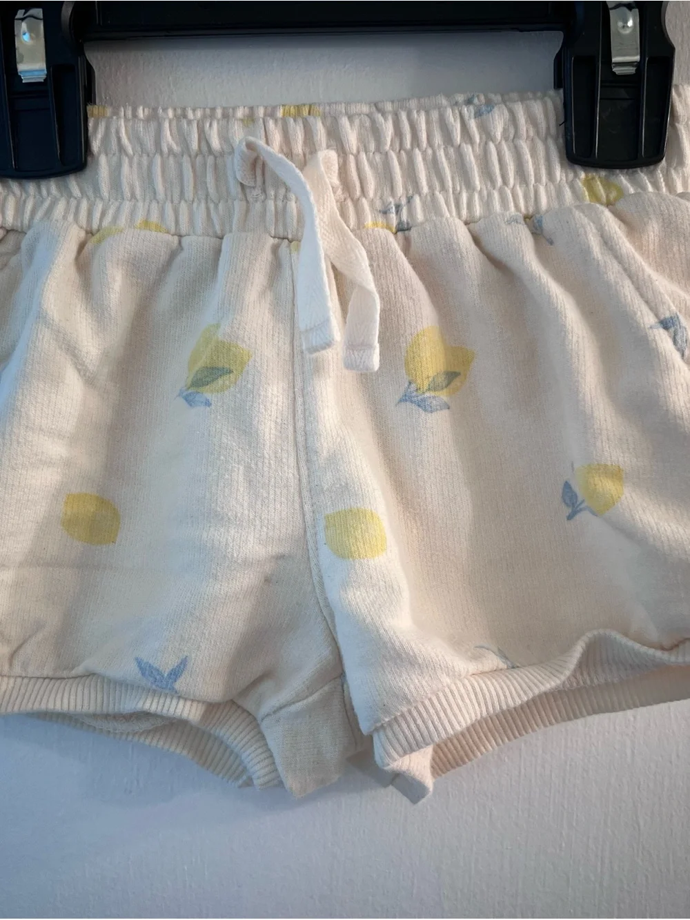 Carter's - Two Navy and White Shorts with Floral and Lemon Print